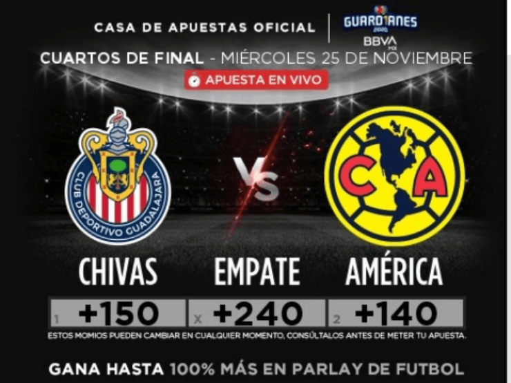 Predicción de Caliente para el Clásico Nacional Predicción de Caliente para el Clásico Nacional