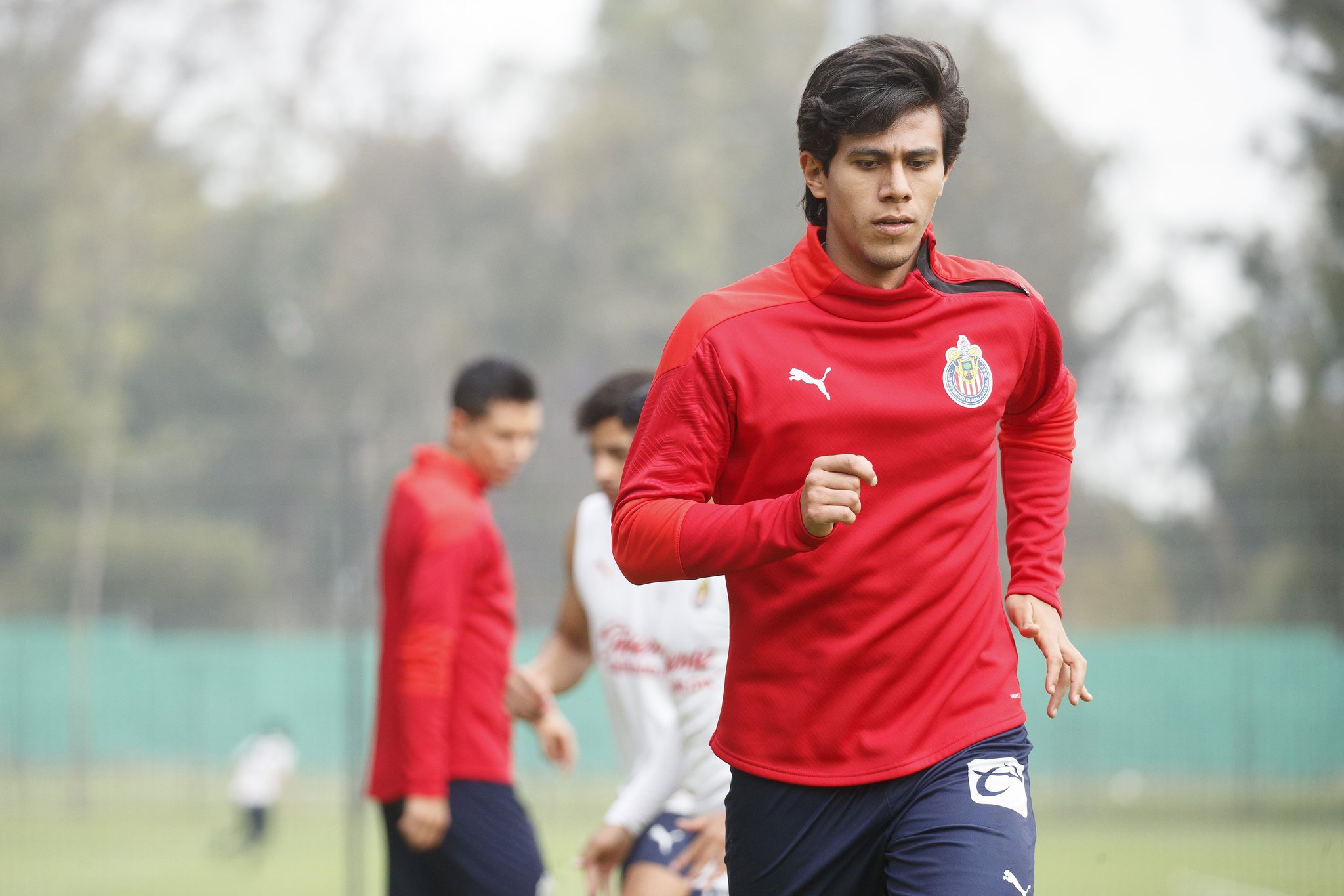 José Juan Macías con Chivas en entrenamiento José Juan Macías con Chivas en entrenamiento
