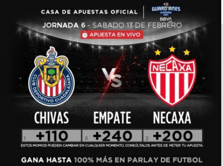 Chivas vs Necaxa en Caliente.mx Chivas vs Necaxa en Caliente.mx