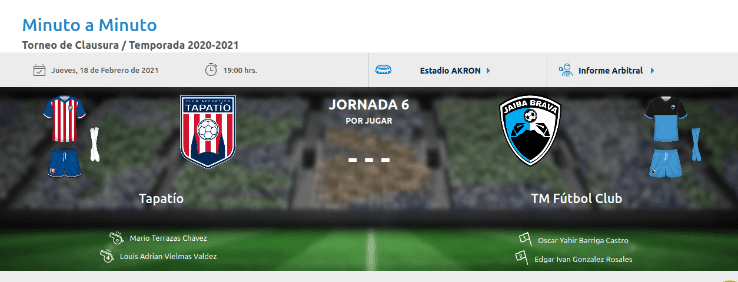 Uniformes y árbitro del partido Tapatío vs Tampico Madero en la Jornada 6 del Guard1anes 2021 Uniformes y árbitro del partido Tapatío vs Tampico Madero en la Jornada 6 del Guard1anes 2021