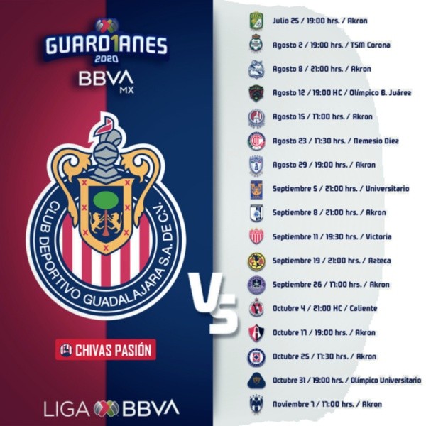 El golpe bajo a la afición de Chivas con el calendario del Guard1anes