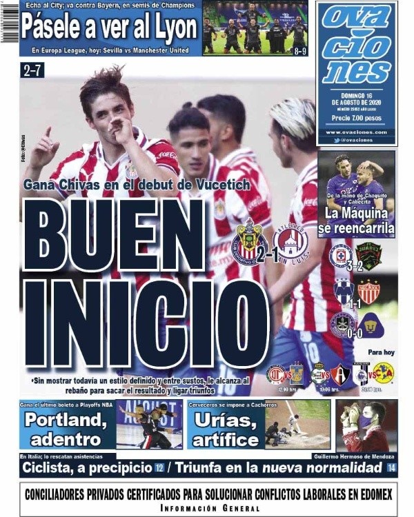 Portada Ovaciones Portada Ovaciones