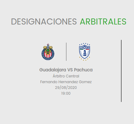 Fernando Hernández árbitro del Chivas vs Pachuca en la Liga MX Fernando Hernández árbitro del Chivas vs Pachuca en la Liga MX
