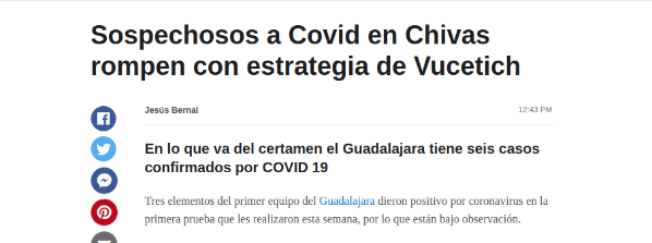 Espn reportó los tres nuevos contagios en Chivas Espn reportó los tres nuevos contagios en Chivas