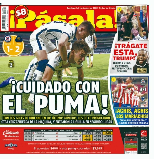 Chivas 3-1 Monterrey Liga MX portada Pásala Chivas 3-1 Monterrey Liga MX portada Pásala