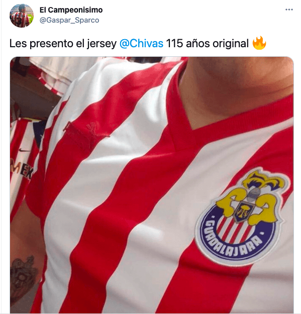 Jersey conmemorativo chivas 115 años clearance
