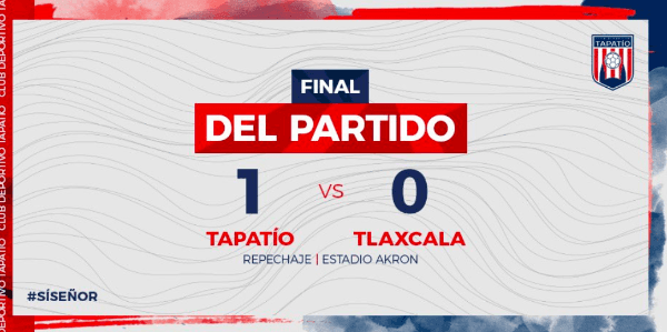 Tapatío vence 1-0 a Tlaxcala Tapatío vence 1-0 a Tlaxcala