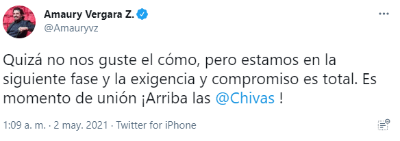 Tuit de Amaury Vergara Tuit de Amaury Vergara